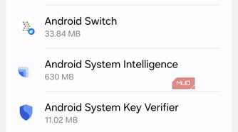 Apps list with Amazon storage usage