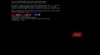 The default arch linux installer