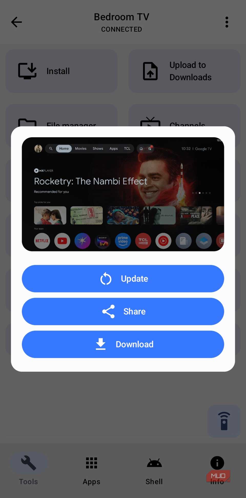 atvTools showing screenshot option