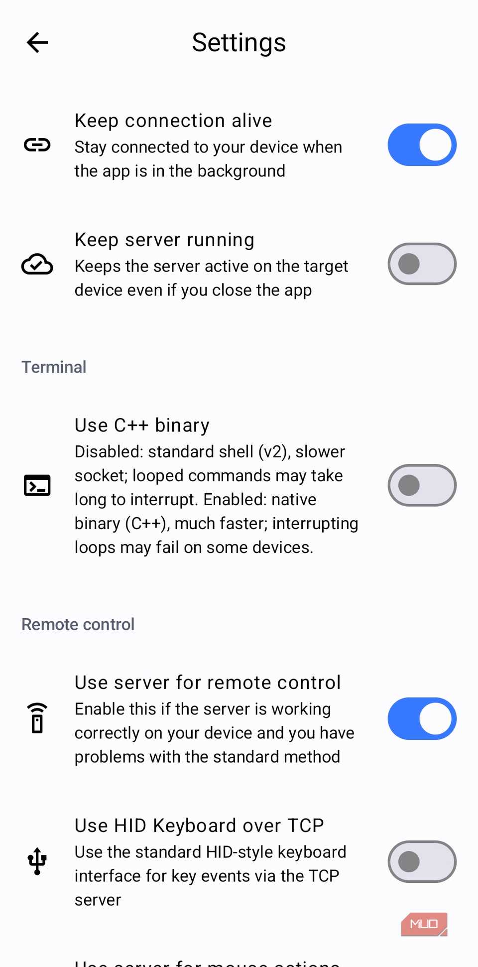 atvTools showing settings tab