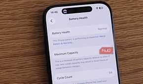 Battery health screen on an iPhone 17 Pro