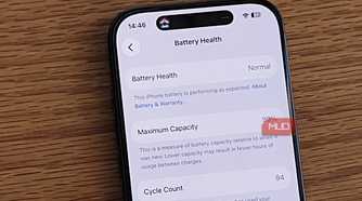 Battery health screen on an iPhone 17 Pro