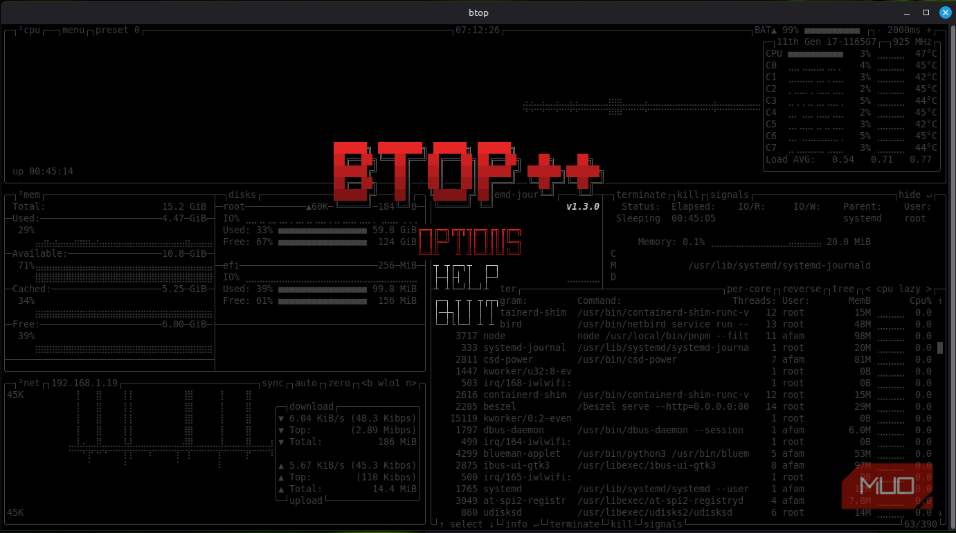 I stopped using top in Linux once I discovered this better terminal tool