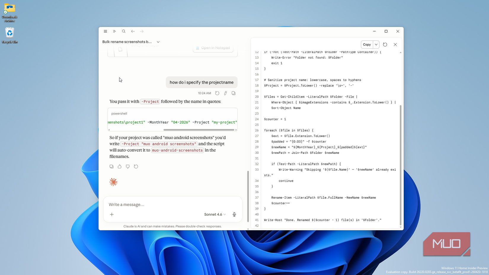 I can't write PowerShell, so I had Claude do it for me — here's what I ...