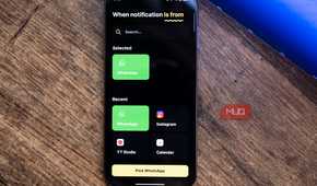 WhatsApp selected for a new notification rule on Buzzkill