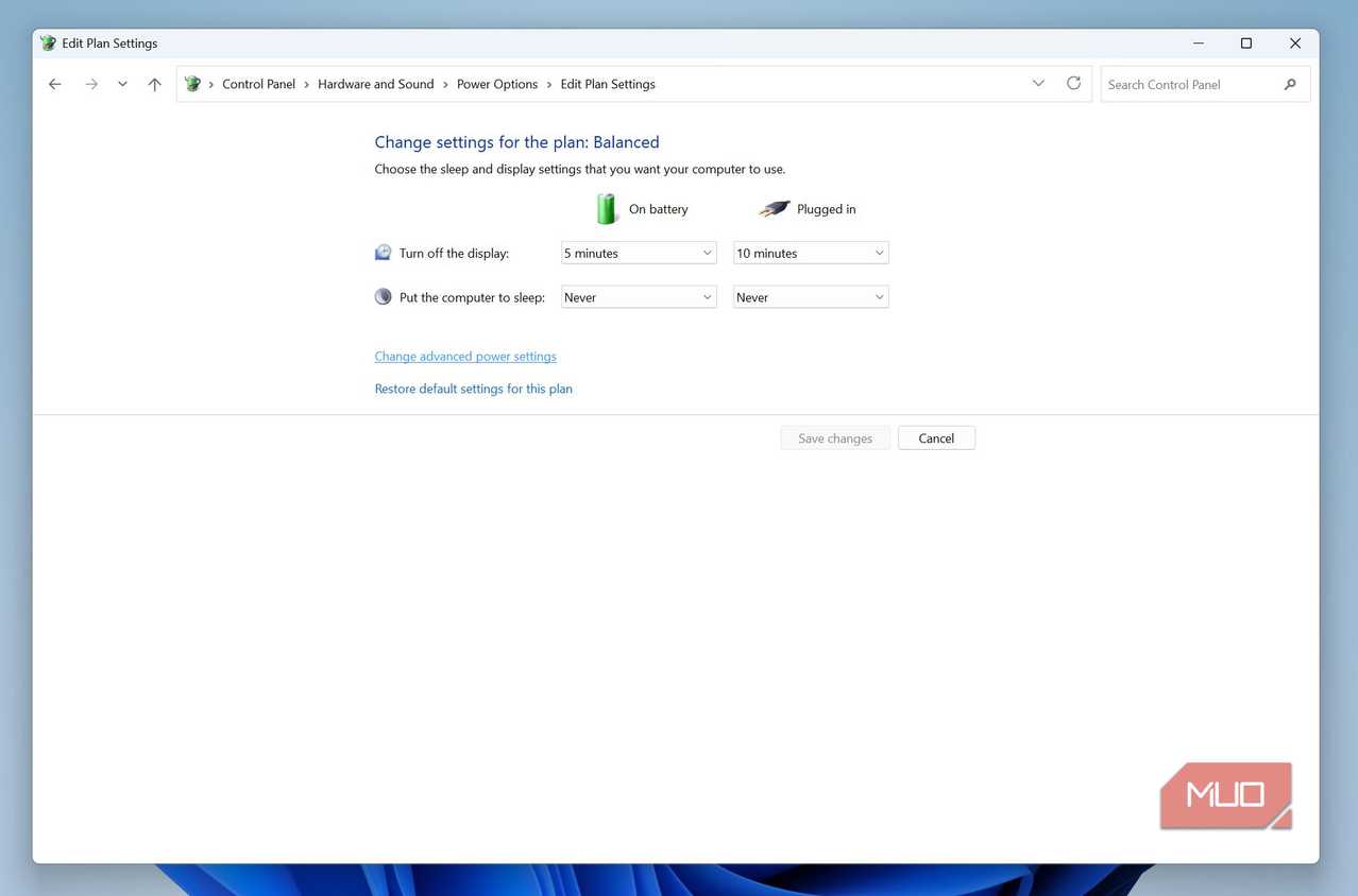Change Advanced Setup Options I changed one power plan setting and my plugged-in laptop stopped ...