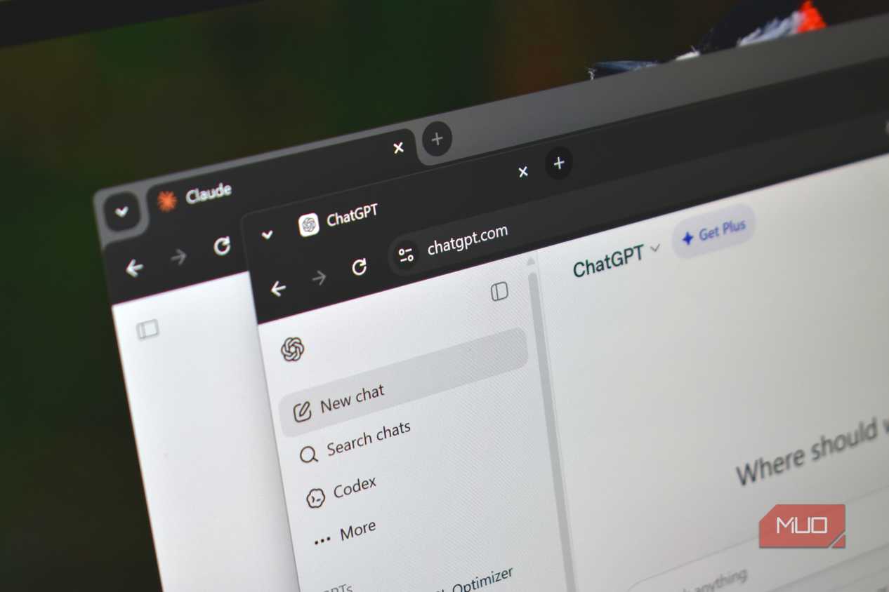 chatgpt and claude tabs open in browser.