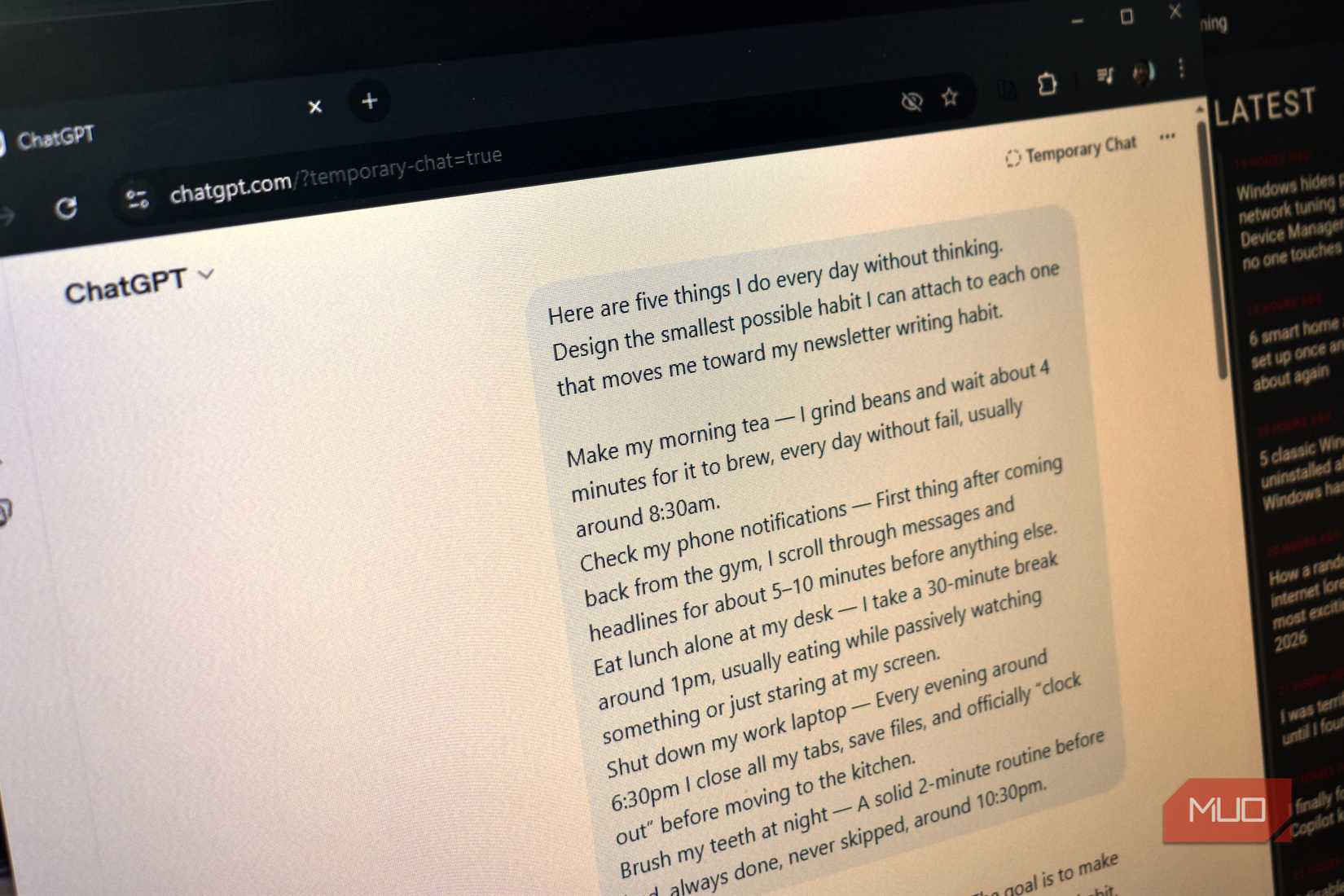 chatgpt productivity task prompt