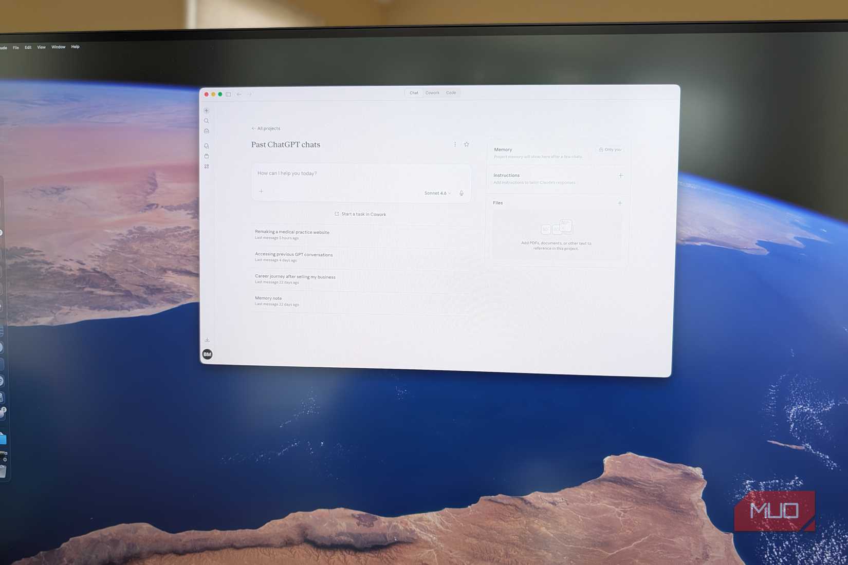 claude projects on mac