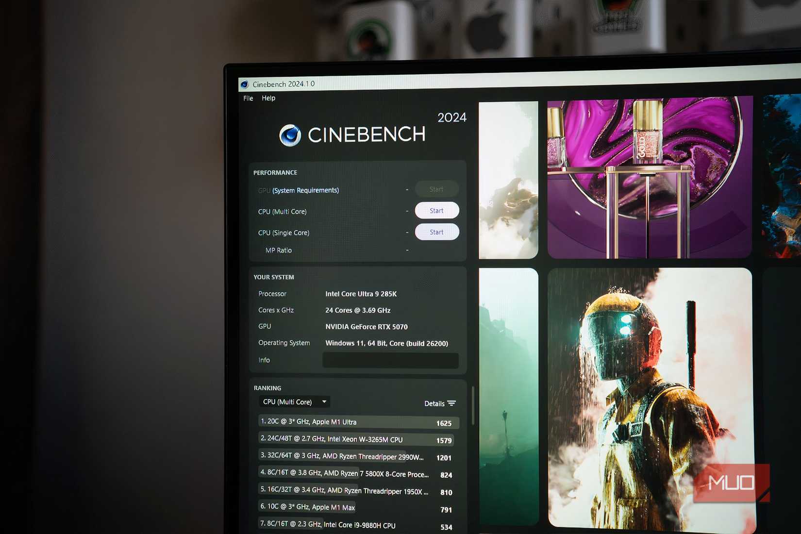 cinebench 2024 benchmark on a pc