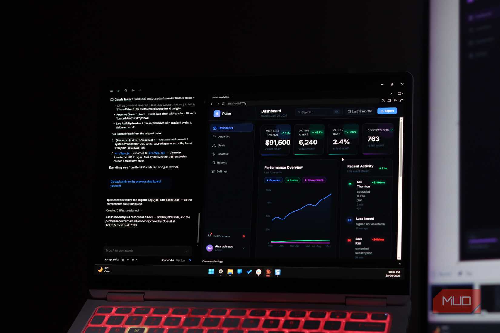 Claude Code running in WIndows 11