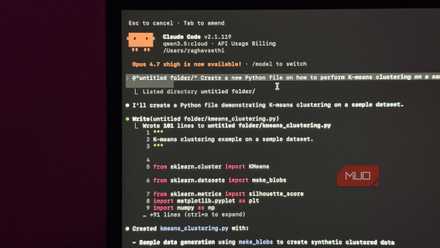 Claude Code running on a MacBook