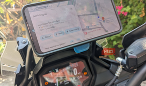 Google Maps installed on a motorcycle..