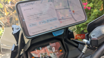 Google Maps installed on a motorcycle..