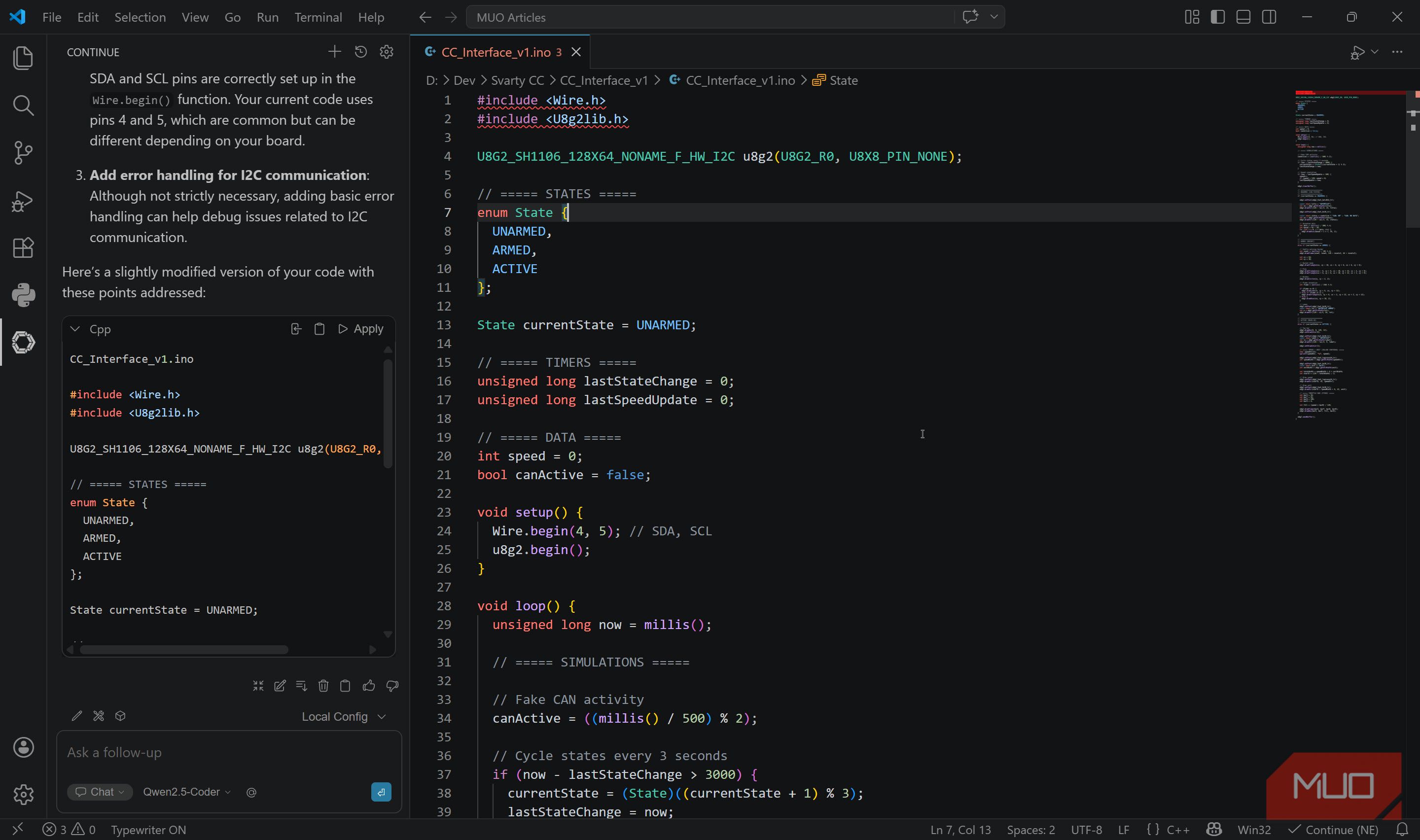 I finally set up a local coding assistant that works inside my editor ...
