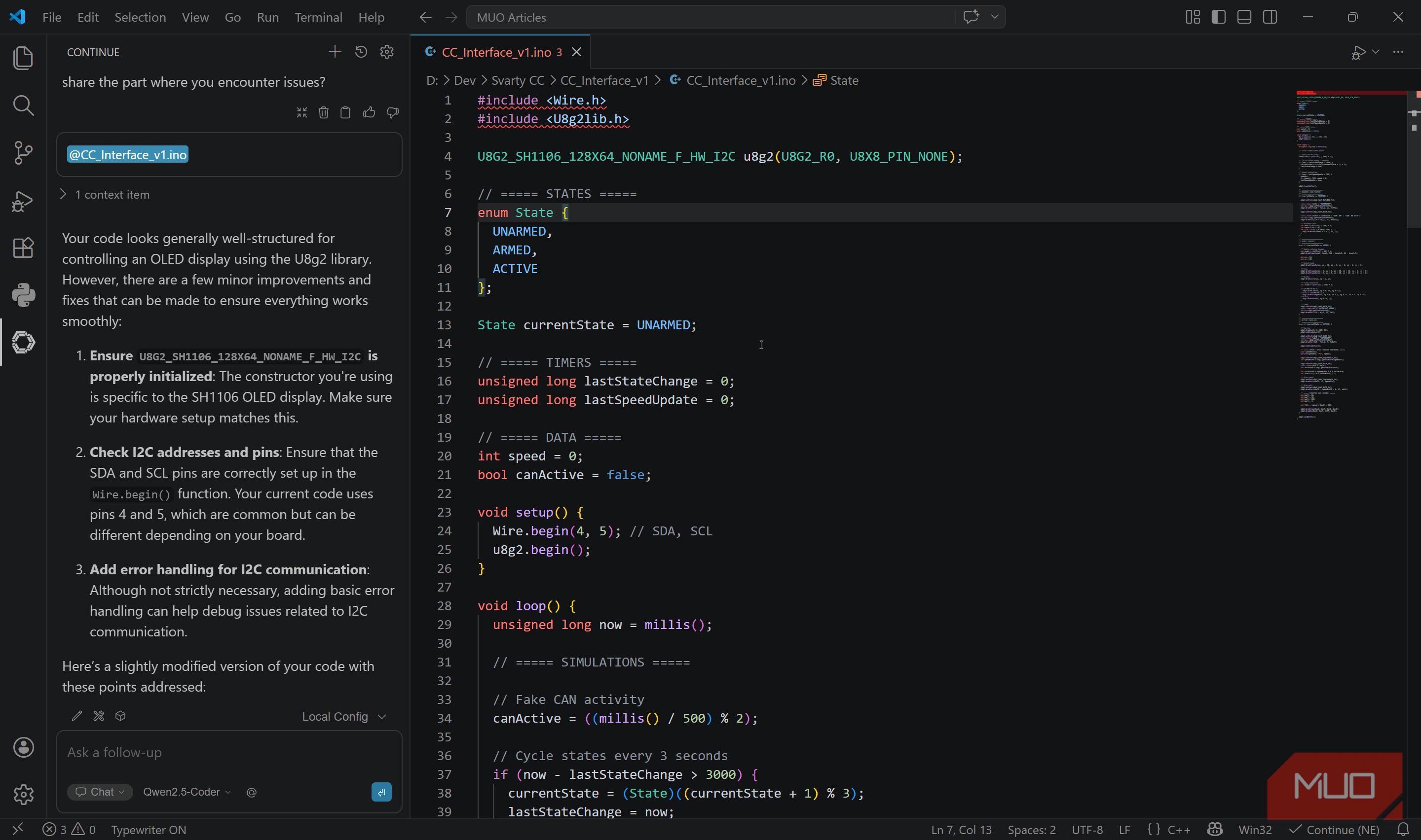 I finally set up a local coding assistant that works inside my editor ...