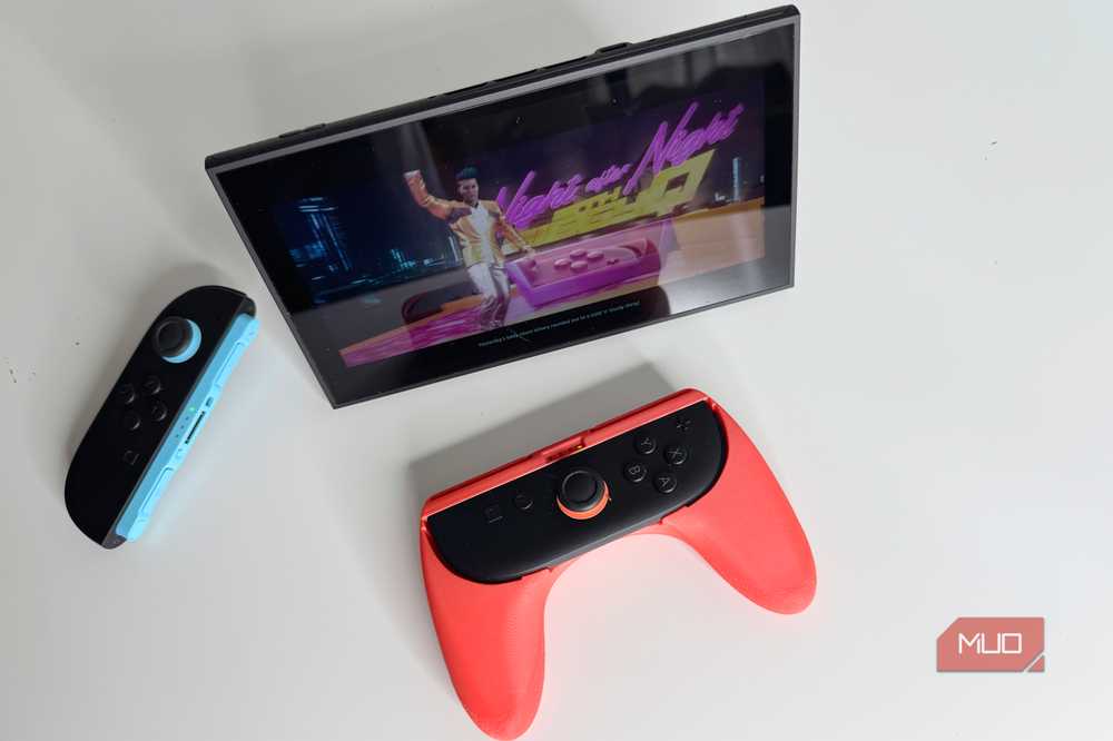 The grip adds bulk and extended shoulder buttons to the tiny Joy-Con