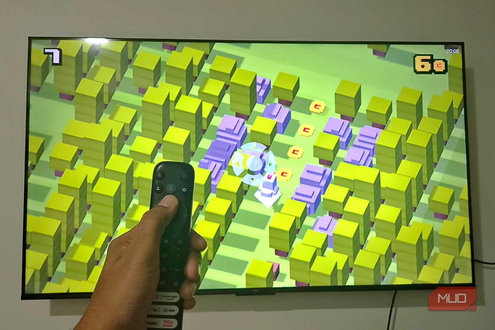 Crossy road game on TV