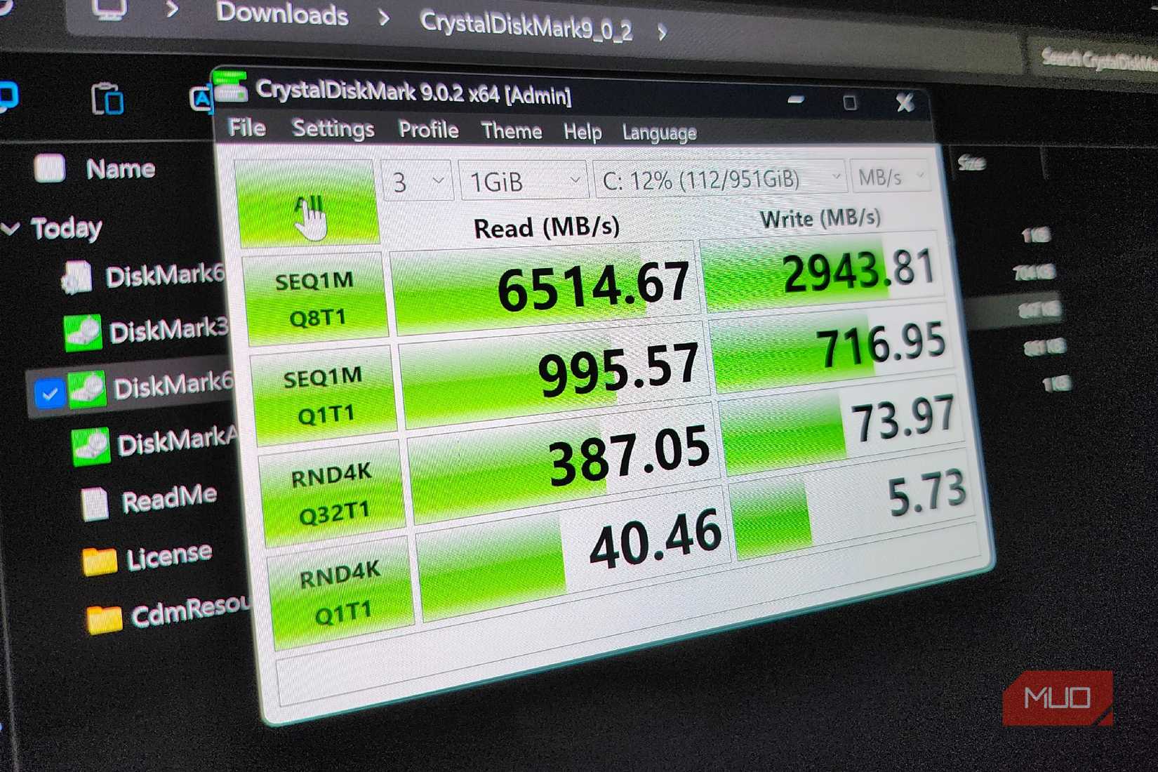 CrystalDiskMark Scores