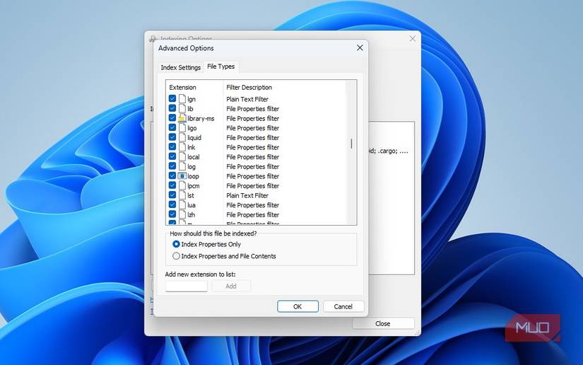 Disabling content indexing on Windows