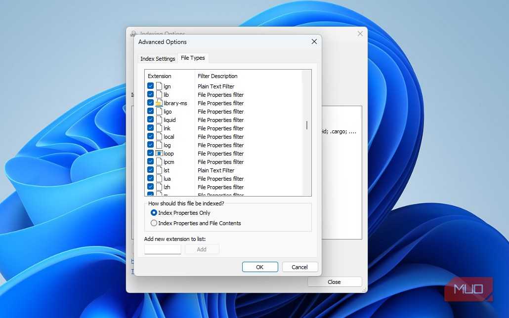 Disabling content indexing on Windows