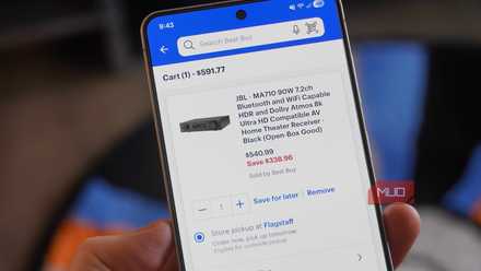 箱を開けた状態のドルビーアトモス受信機の節約額を示します。