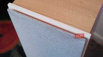 The top of a JBL floor speaker.