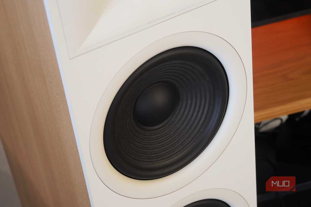 The woofer on a JBL floor speaker.