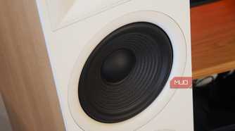 The woofer on a JBL floor speaker.
