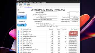 Drive info for HDD