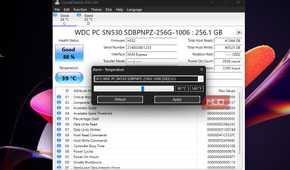 Drive temperature levels on CrystalDiskInfo