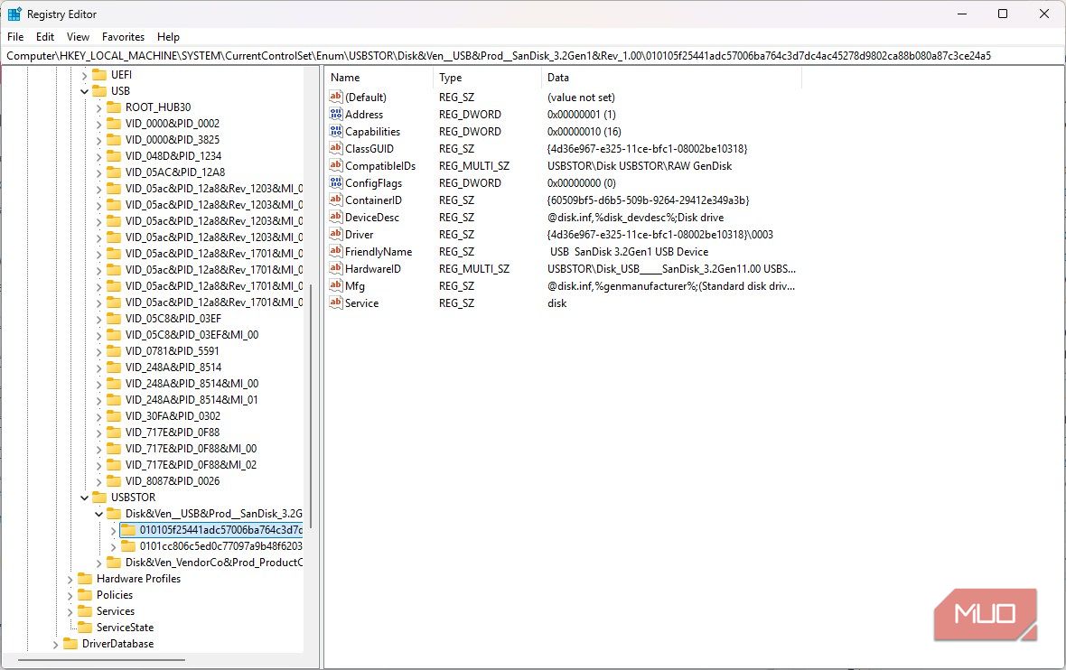 Windows keeps a complete history of every USB device ever connected to ...