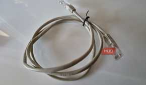 Ethernet cable on white surface