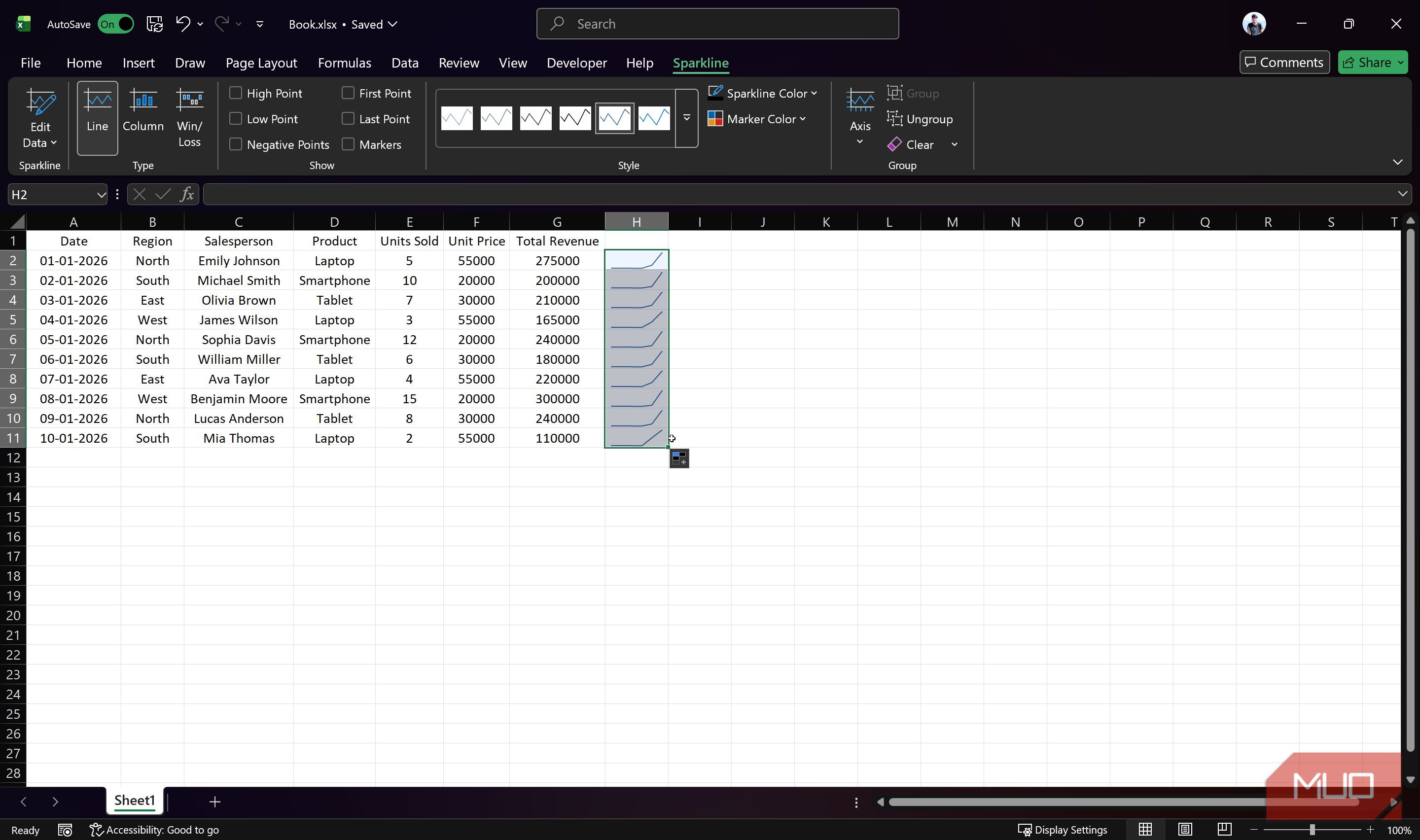 You’re ignoring one of Excel’s simplest and smartest visual tools