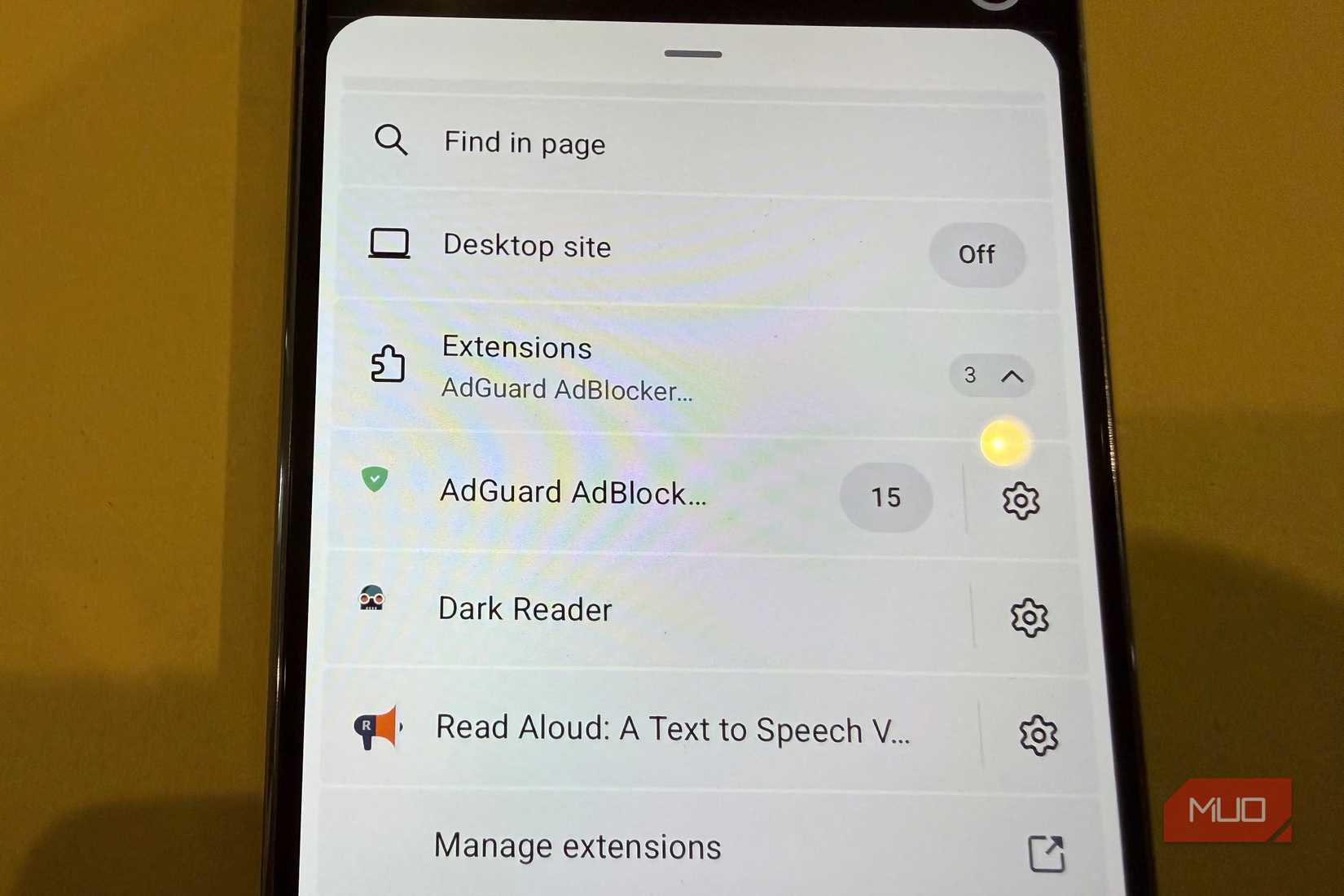Android版Chromeの拡張機能非対応