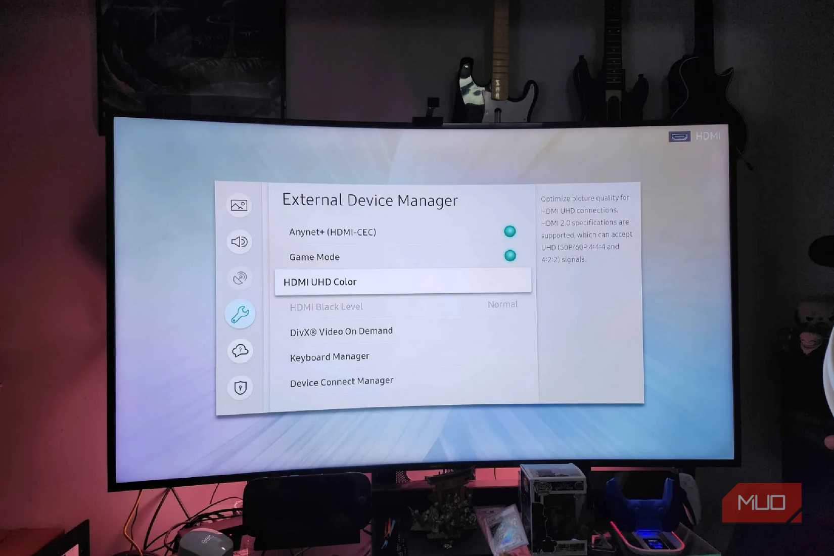 External Device Manager Samsung TV