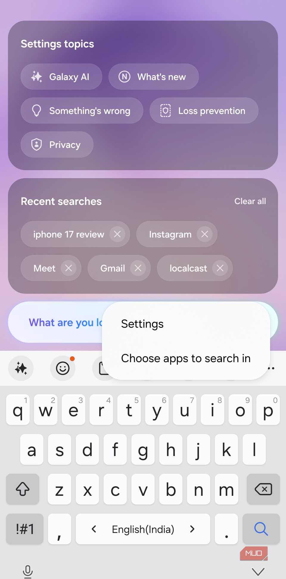 I replaced Google's search bar with Samsung Finder and I'm never going back