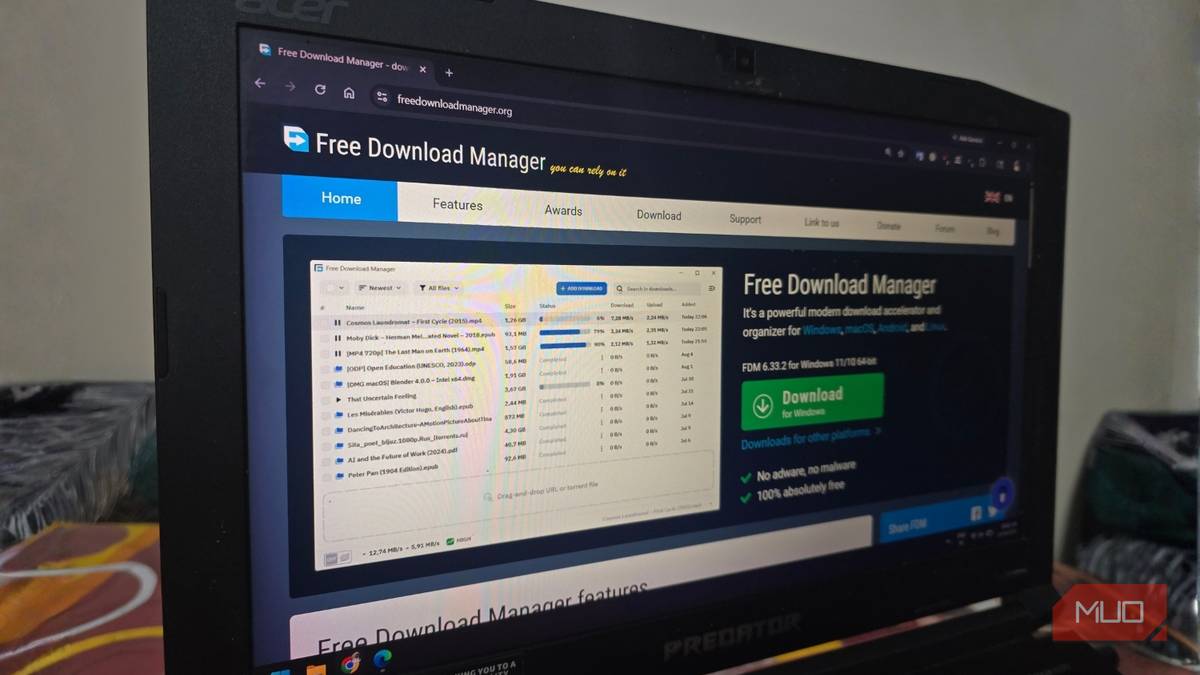 Your browser is definitely not the best way to download files — use this instead