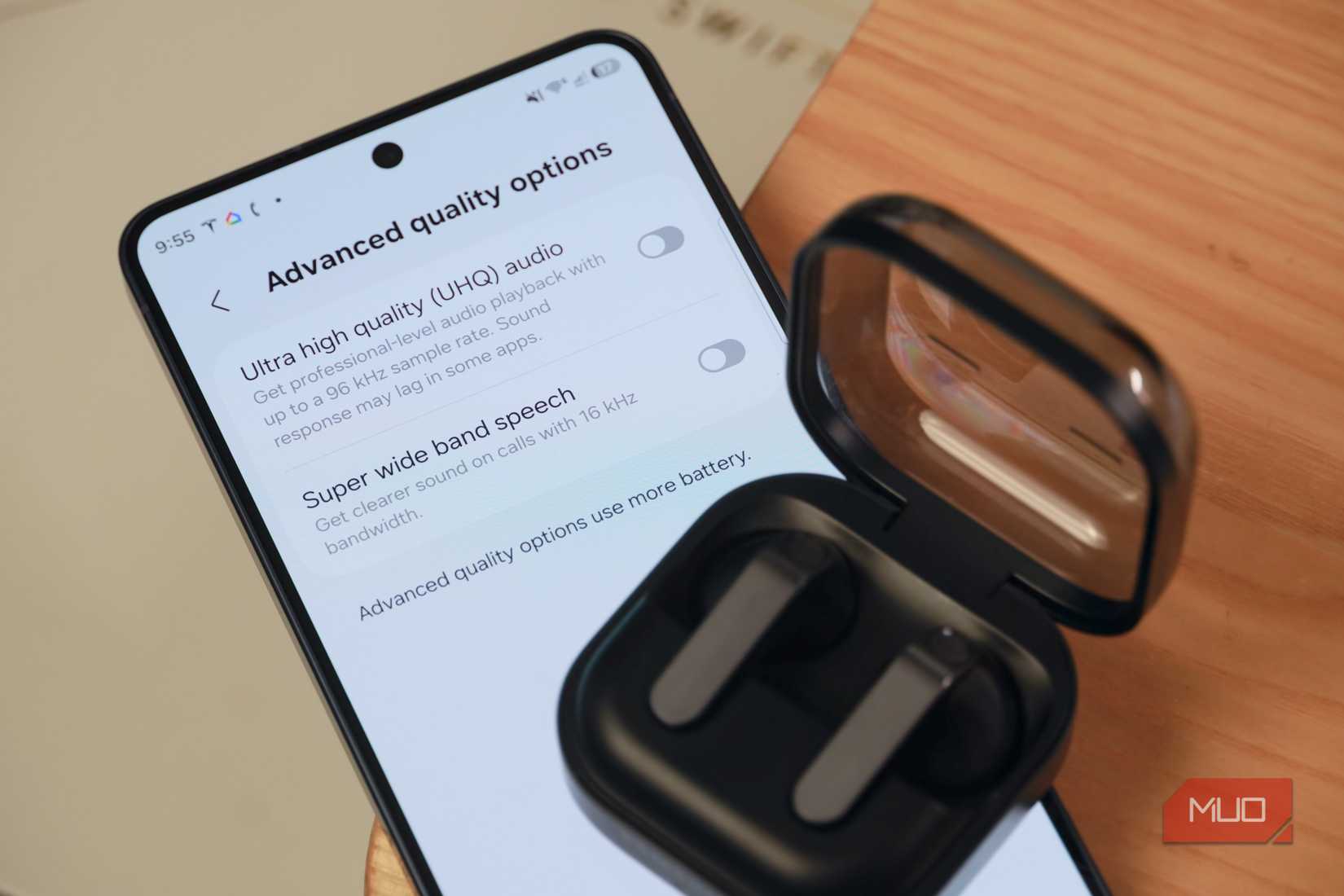 UHQ audio toggle for the Galaxy Buds 4.