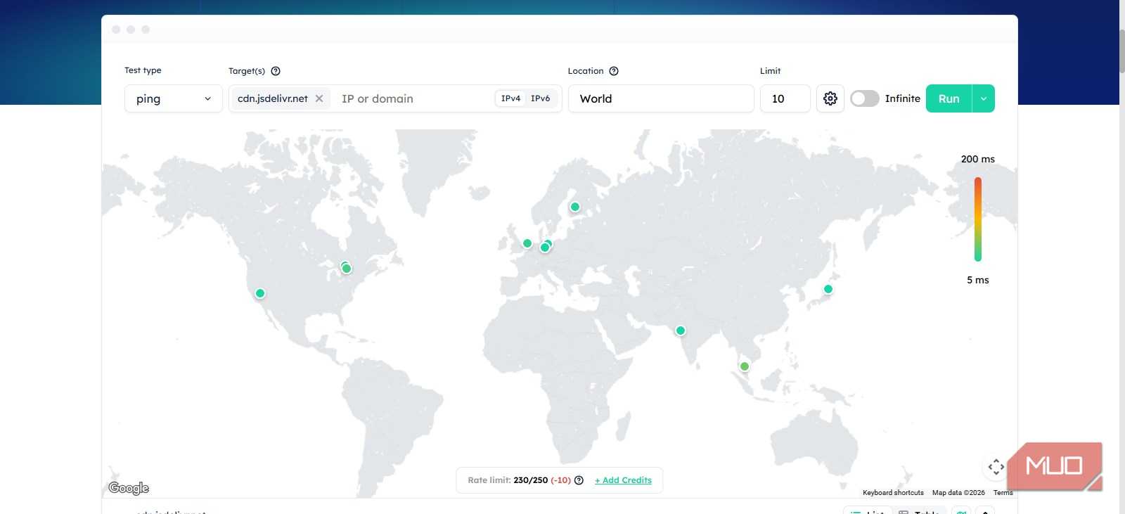 Geolocation Ping There's a free tool that shows you the real latency between your ...
