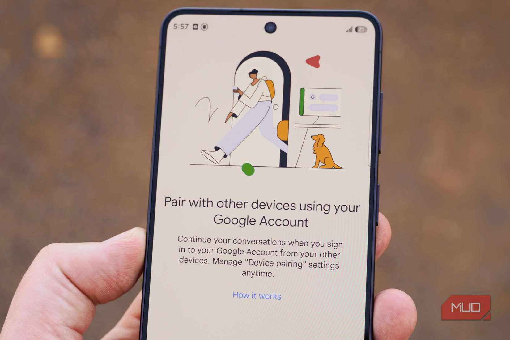 Pairing other devices with Google Messages.