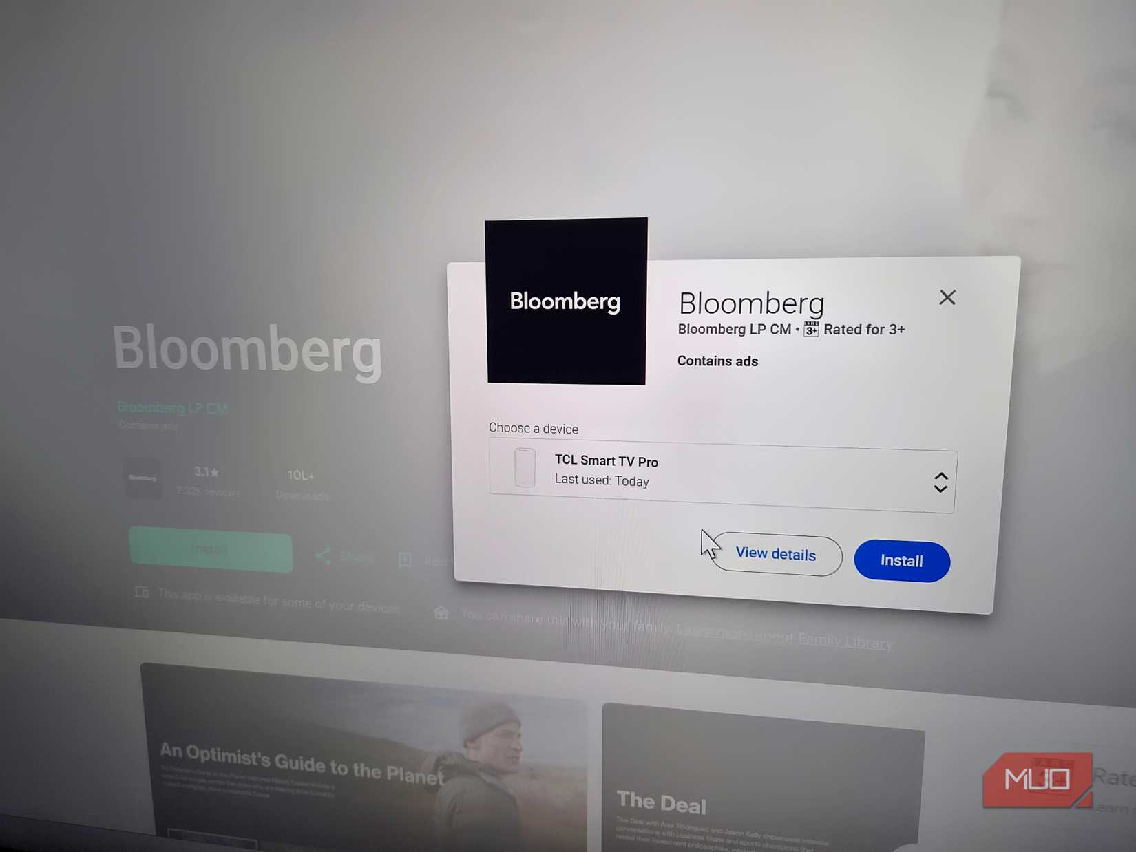 Google Play Store on desktop