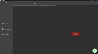 Gopeed download manager empty tasks screen.