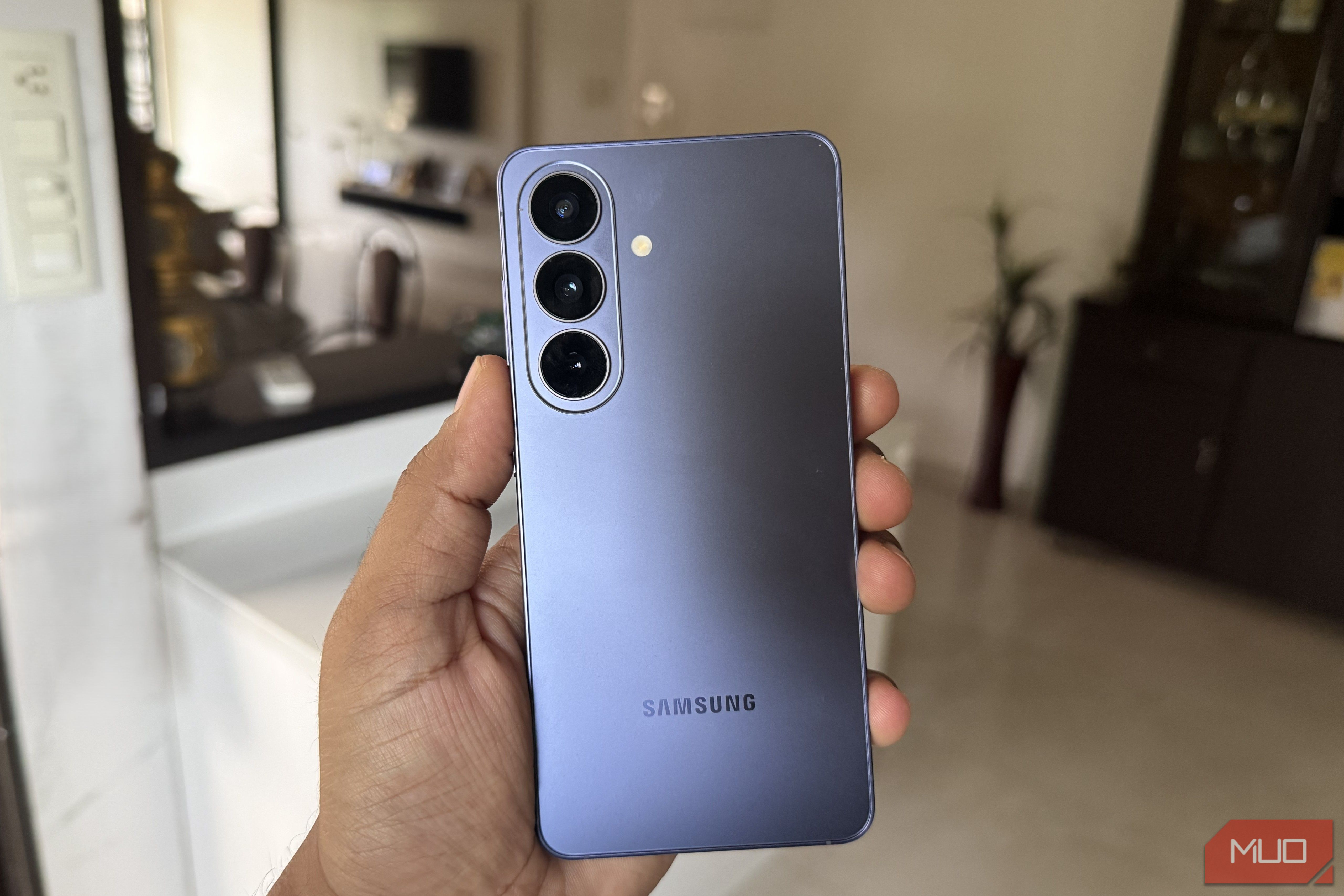 Hand holding Samsung Galaxy S26