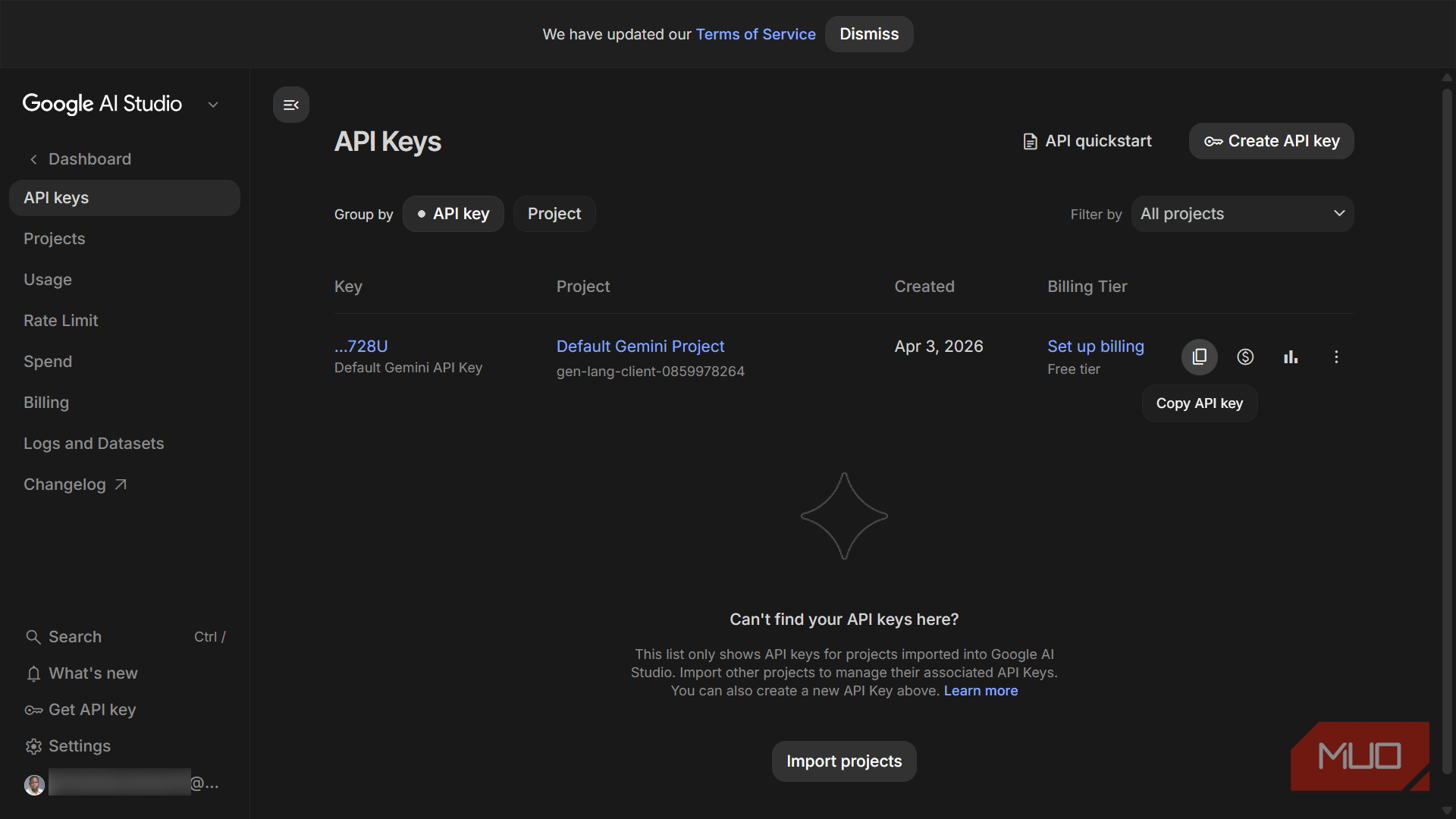 You can get a free Gemini API key right now with no billing required ...