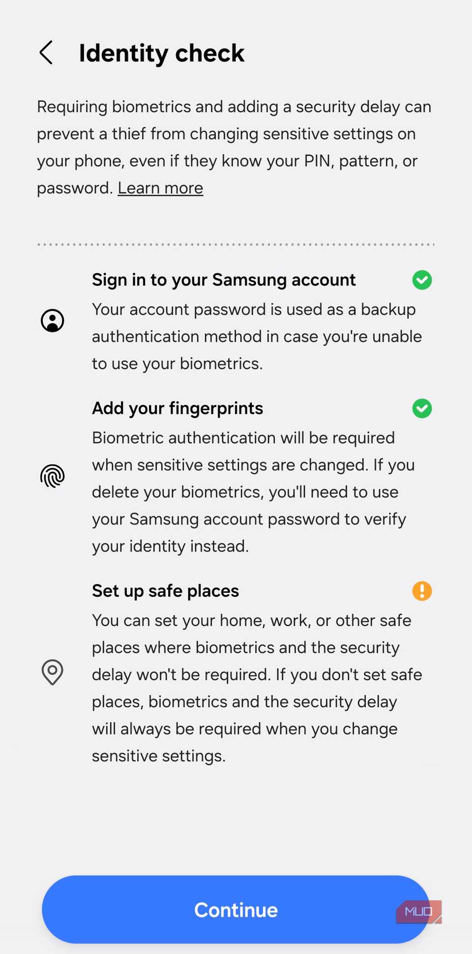 My Samsung has security features I've never seen on any other Android phone