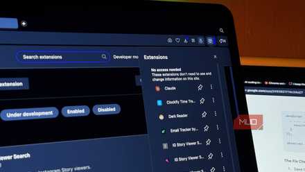 Chrome உலாவி நீட்டிப்புகள் குழு நிறுவப்பட்ட நீட்டிப்புகளின் பட்டியலை தேடல் பட்டி மற்றும் டெவலப்பர் பயன்முறை விருப்பங்களுடன் காண்பிக்கும்