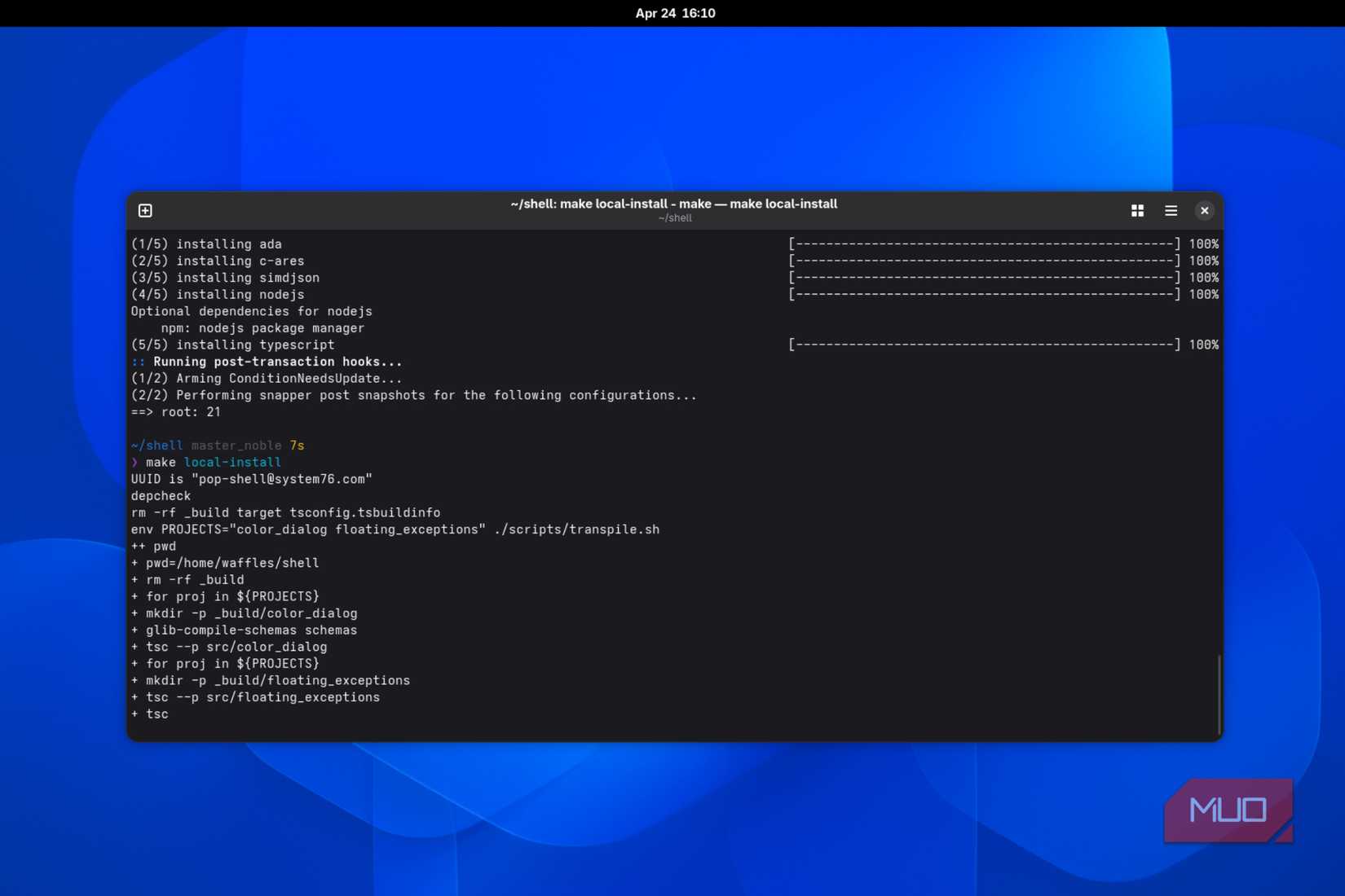 Installing the Pop Shell