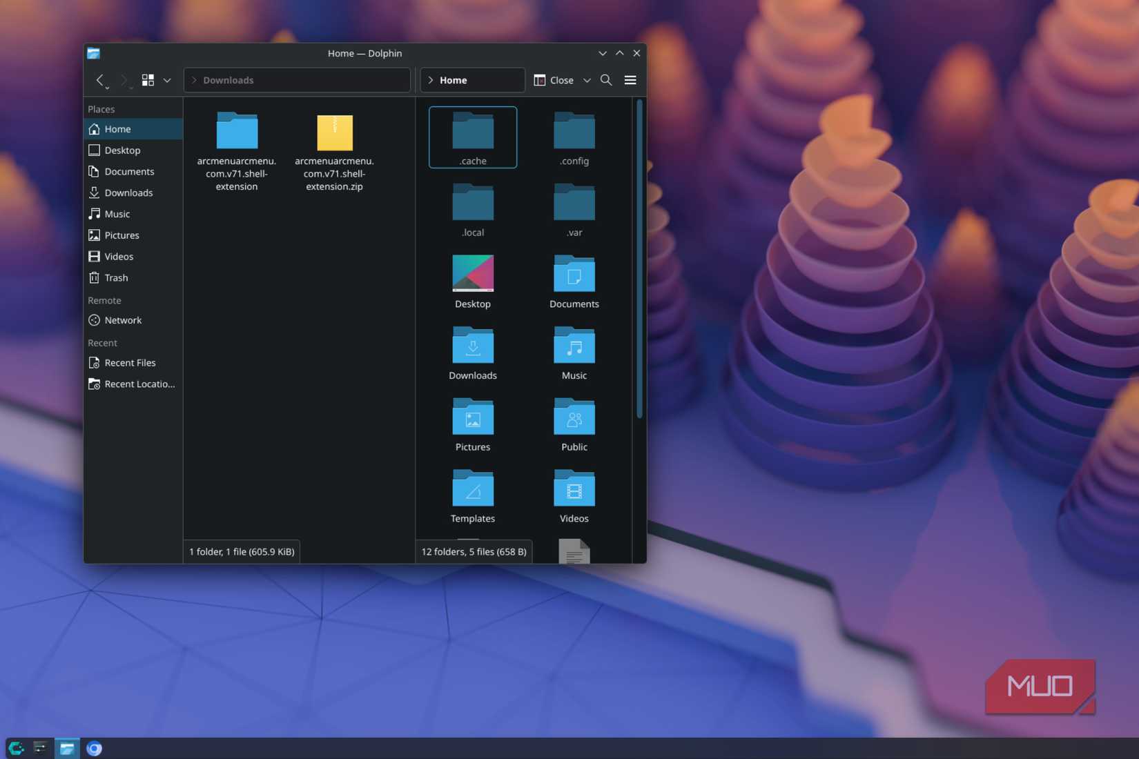 Using Dolphin in KDE