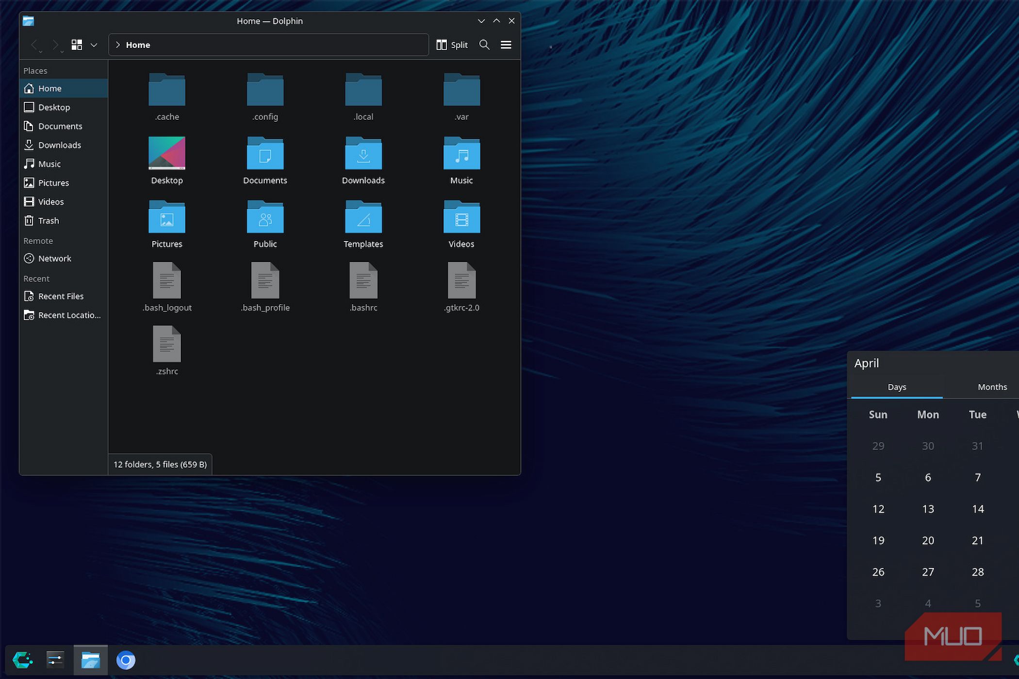 KDE Plasma desktop interface